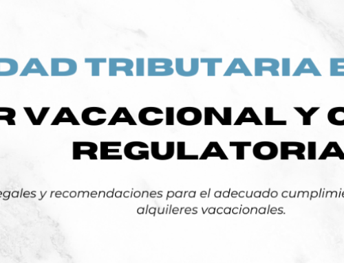 ALQUILER VACACIONAL Y OBLIGACIONES REGULATORIAS