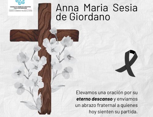 La Cámara lamenta el fallecimiento de la Sra. Anna Maria Sesia de Giordano
