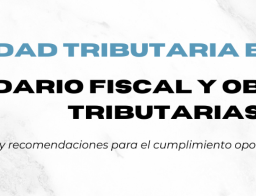 CALENDARIO FISCAL Y OBLIGACIONES TRIBUTARIAS 2026
