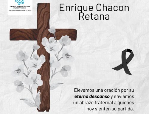La Cámara de Industria y Comercio Ítalo-Costarricense expresa sus condolencias a su asistente Alejandra Chacon
