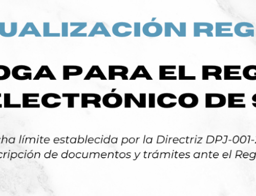 Prórroga para la inscripción del correo electrónico de las sociedades mercantiles — Directriz DPJ-001-2026