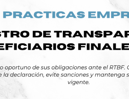 Registro de Transparencia y Beneficiarios Finales (RTBF) – Período 2026