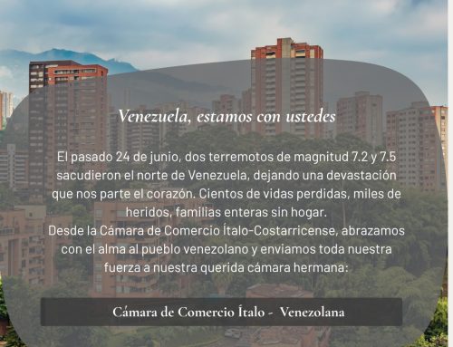 La Cámara de Industria y Comercio Italo-Costarricense expresa su solidaridad con el pueblo de Venezuela